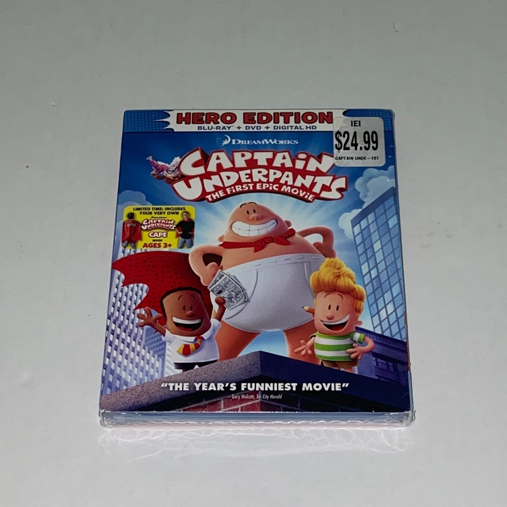 Dreamworks Captain Underpants Hero Edition Blu-ray And DVD